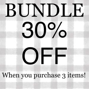 30% off your total when you purchase 3 items!